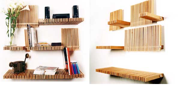 I like that you can configure these bookshelves many different ways.